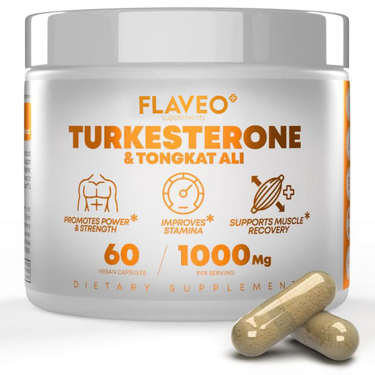 FLAVEO Turkesterone & Tongkat Ali Supplement - 1000mg